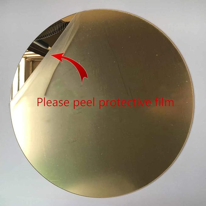 Marketing Holders Acrylic Mirror 6" Wide Round Gold .118" Thick No Adhesive Reflective Pieces Perfect for DIY Arts and Crafts School Projects Home or Office Decor Special Events