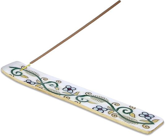 Yajna Traditional-Handmade-Burner Wooden-Incense-Stick-Strip-Holder Ash-Catcher-Stand for-Aromatherapy-Meditation-Yoga (Inner Peace) 10 Inches, Pack of 1