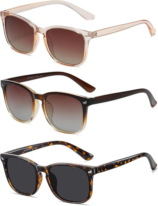 DUSHINE Polarized Sunglasses for Women Classic Retro Style UV400 Protection