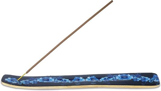 Yajna Traditional-Handmade-Burner Wooden-Incense-Stick-Strip-Holder Ash-Catcher-Stand for-Aromatherapy-Meditation-Yoga (Meditation Time) 10 Inches, Pack of 1
