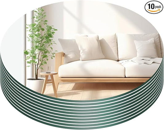 8" Acrylic Round Mirrors for Centerpieces, 10PCS Circle Mirror Centerpieces for Tables, Mirror Tiles for Wall Table Wedding Centerpiece Mirrors Plates for Candle Wedding Decorations DIY Craft