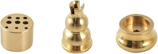 Incense Burner, Copper Incense Holder Cone Holder Gourd Incense Burner for Joss Stick, Tower Incense, Incense Coil (3 Styles)