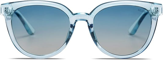 SOJOS Trendy Cat Eye Round Polarized Sunglasses for Women Fashion UV Protection Sunnies Sunglasses SJ2175