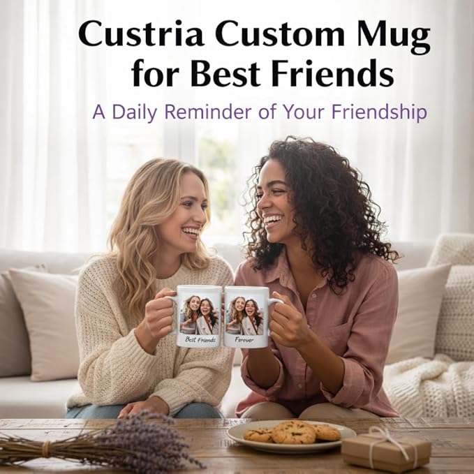 G9W168 Custom Coffee Mug, Customizable Coffee Cups with Pictures Personalized Ceramic Mug for Gifts Novelty Personalized Mugs for Friends (Sky Blue)