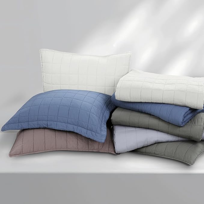 100% Cotton Quilt Sets Super King Size - Soft Lightweight Quilt Bedding Set for Bedroom Decor-Bedspread in Geometric Pattern with 2 Pillow Shams for All Season, 120x128 inches