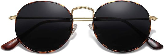 SOJOS Small Round Polarized Sunglasses for Women Men Classic Vintage Retro Shades UV400 SJ1014