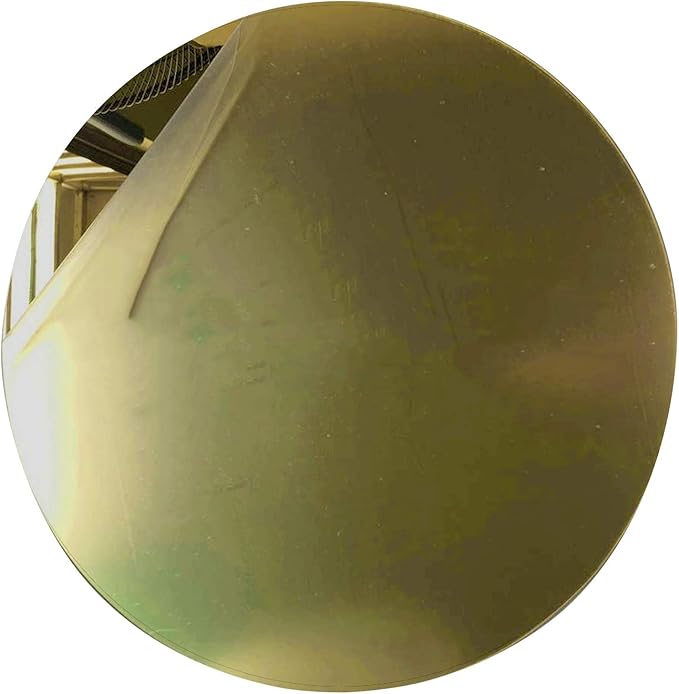 Marketing Holders Acrylic Mirror 14" Wide Round Gold .118" Thick No Adhesive Reflective Pieces Perfect for DIY Arts and Crafts School Projects Home or Office Decor Special Events