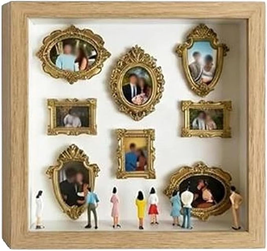 DIY Mini Museum Silhouette Box Unique Memory Keepsake for Home Decor 2026 New Mini Museum Display (Natural)