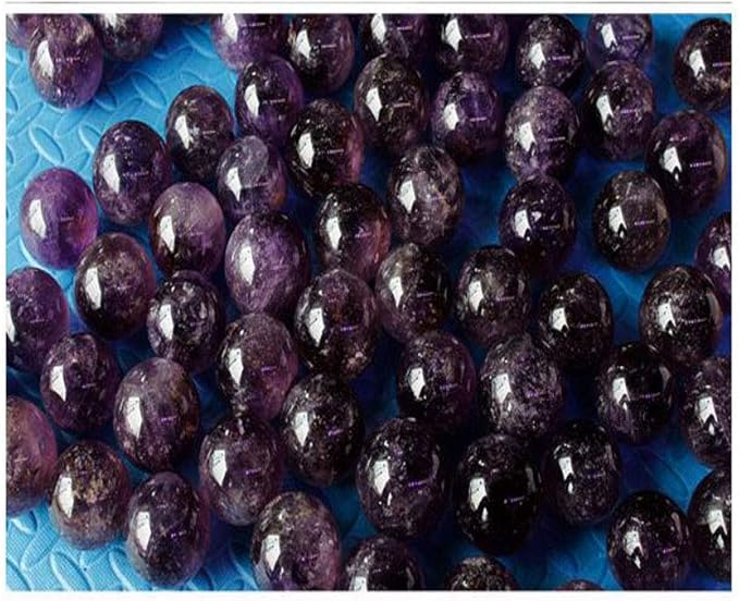 StoneStory Natural Amethyst Healing Crystal Sphere Ball Gemstone for Reiki Balancing Meditation Energy Home and Office Decoration 45mm 150grams (4.5cm, Amethyst)