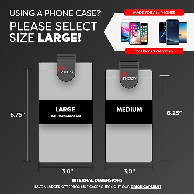 PHOOZY XP3 Ultra-Durable Thermal Phone Case for Extreme Cold | Insulated Phone Case Extends Battery Life 4X | Snowboard & Ski Gear | As Seen on Shark Tank | Large- Blue