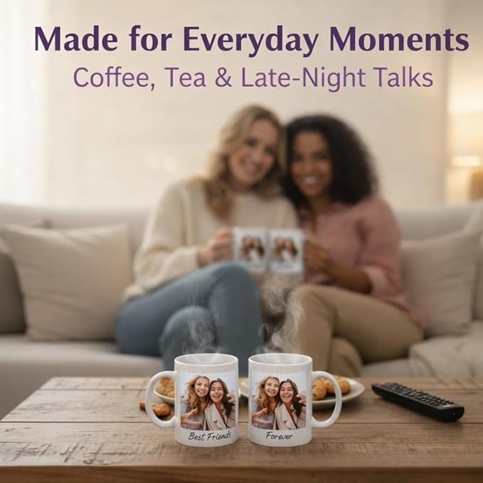 G9W168 Custom Coffee Mug, Customizable Coffee Cups with Pictures Personalized Ceramic Mug for Gifts Novelty Personalized Mugs for Friends (Sky Blue)