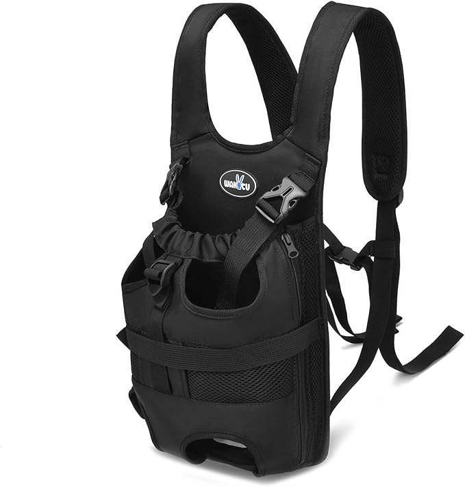 Pet Front Dog Carrier Backpacks, Adjustable Dog Backpack Carrier, Comfortable Shoulder Straps, Soft Sponge Cushion, Designed to Fit Pets, S Size, 2-7LB