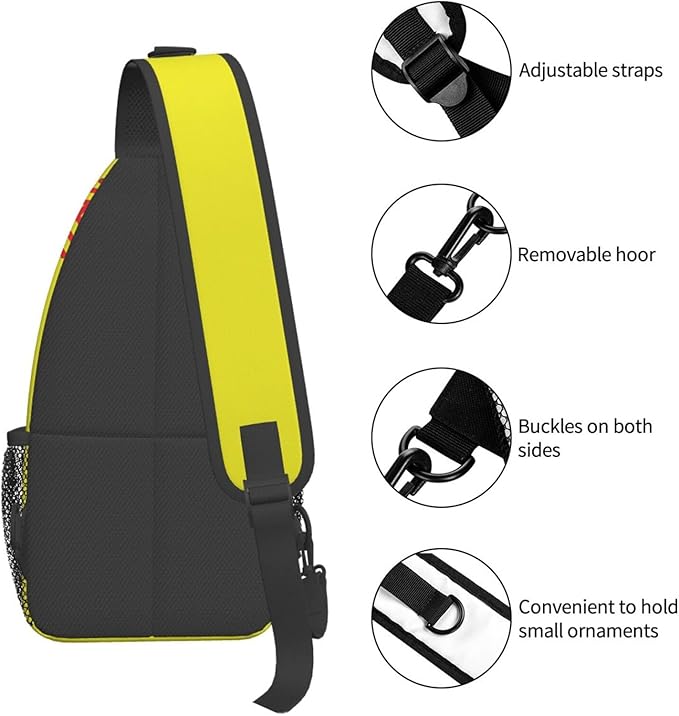 QFXUYNG Softball Ball Adult Sling Bag Unisex Chest Bags Crossbody Backpack Casual Daypacks Shoulder Bag for Women Men Cycling Hiking Travel