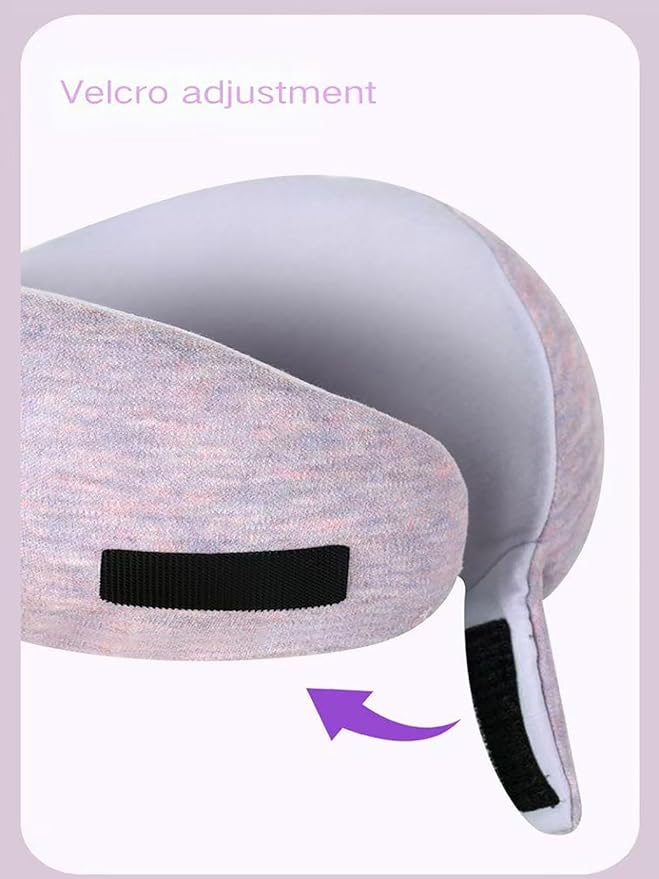 Kids Memory Foam Travel Neck Pillow, 360° Support,Travel U-Shaped Airplane Pillow, Foldable，Suitable for Commuting, Flying, Working, and Living at Home (Light Gray)