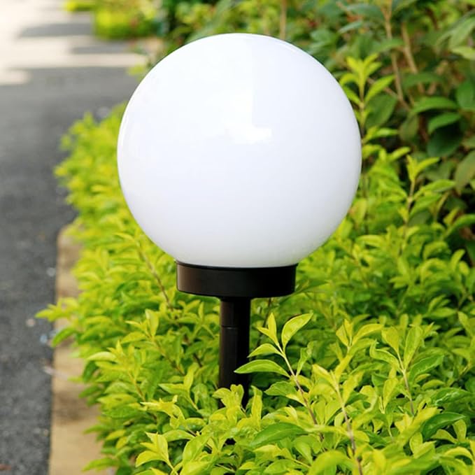 4Pcs Solar Lawn Lights Outdoor – Bubble Shaped Garden LED Pathway Sphere Lights with Warm Glow, Weatherproof Solar Powered Landscape Lighting for Yard and Patio