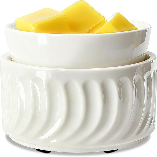 Bobolyn Wax Melt Warmer 4-in-1 Electric Ceramic Essential Oil Burner Warmer for Scented Wax Fragrance Melter for Home Office Bedroom Gifts for Her & Home Decor