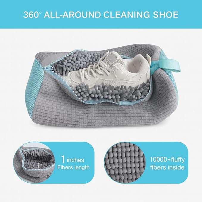 shoe washing machine bag & Drying Set – 2 Reinforced Wash Bags + 2 Dry Hooks + 2 Shoe Shapers for Sneakers & Sports Shoes | Washer & Dryer Safe (6PCS, Gray Bags)
