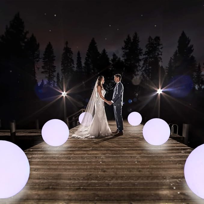 Modern Home LED Glowing Sphere w/Infrared Remote Control - Indoor/Outdoor Floating Light Ball (24 inch)