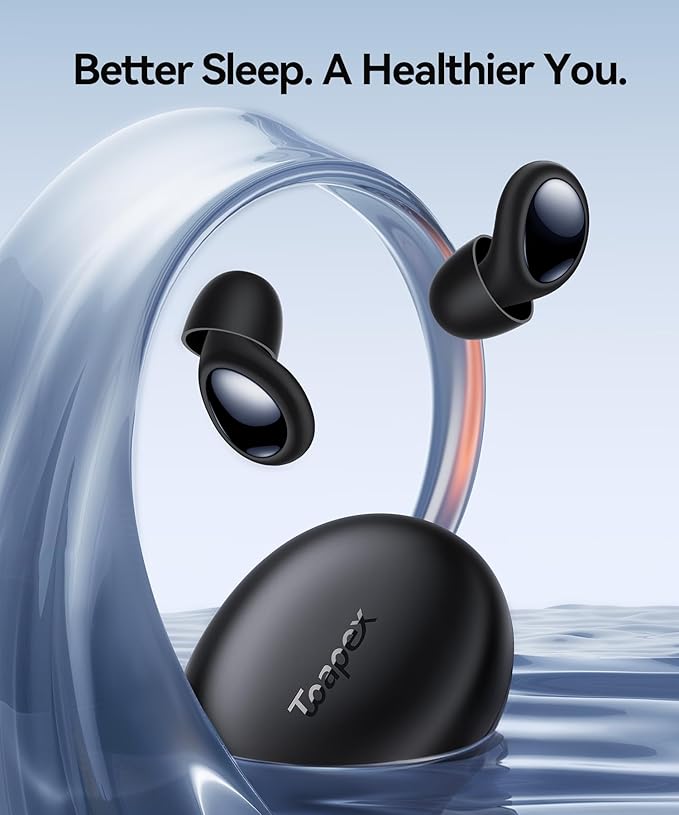Ear Plugs for Sleeping 45dB Noise Cancelling Ear Plugs for Noise Reduction & Snoring, Concerts, Earplugs for Sleep, Sider Sleepers Airplane, Silicone Earplugs Reusable Concert Ear Plug+8Tip Dark Black