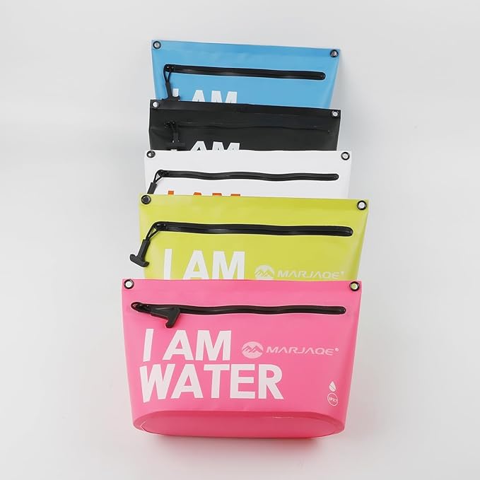 IPX7 Waterproof Dry Bag 2.5L Floating PVC Dry Sack with Waterproof Zipper Shoulder Strap for Kayaking Swimming Beach Travel Boating Camping Hiking Canoeing Paddleboarding Water Sports (pink)