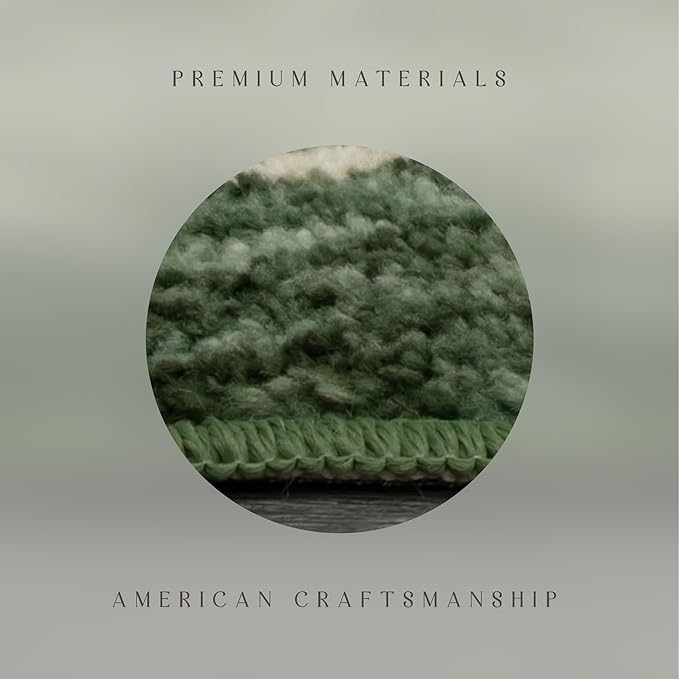 Maples Rugs Marion Bohemian Braided Design Print Area Rug – Made in USA – Low Pile, Non Slip Pet-Friendly Mat for Bedroom, Office, Living & Dining Room, 5' x 7', Green