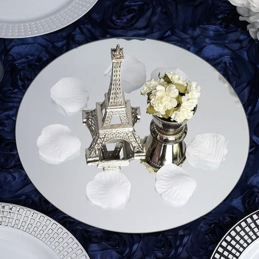 TABLECLOTHSFACTORY 10" Round Glass Mirror Wedding Party Table Decorations Centerpieces - 6 PCS