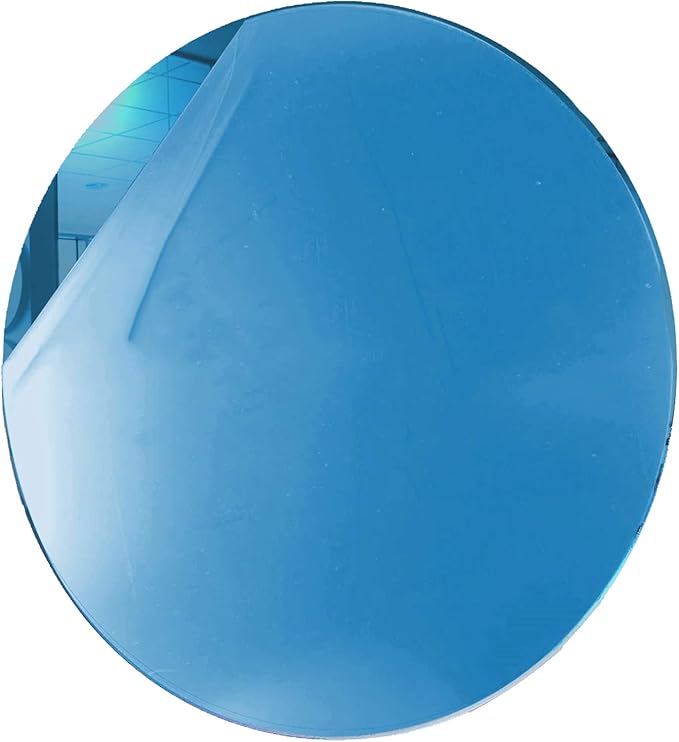 Marketing Holders Acrylic Mirror 20" Wide Round Medium Blue .118" Thick No Adhesive Reflective Pieces Perfect for DIY Arts and Crafts School Projects Home or Office Decor Special Events