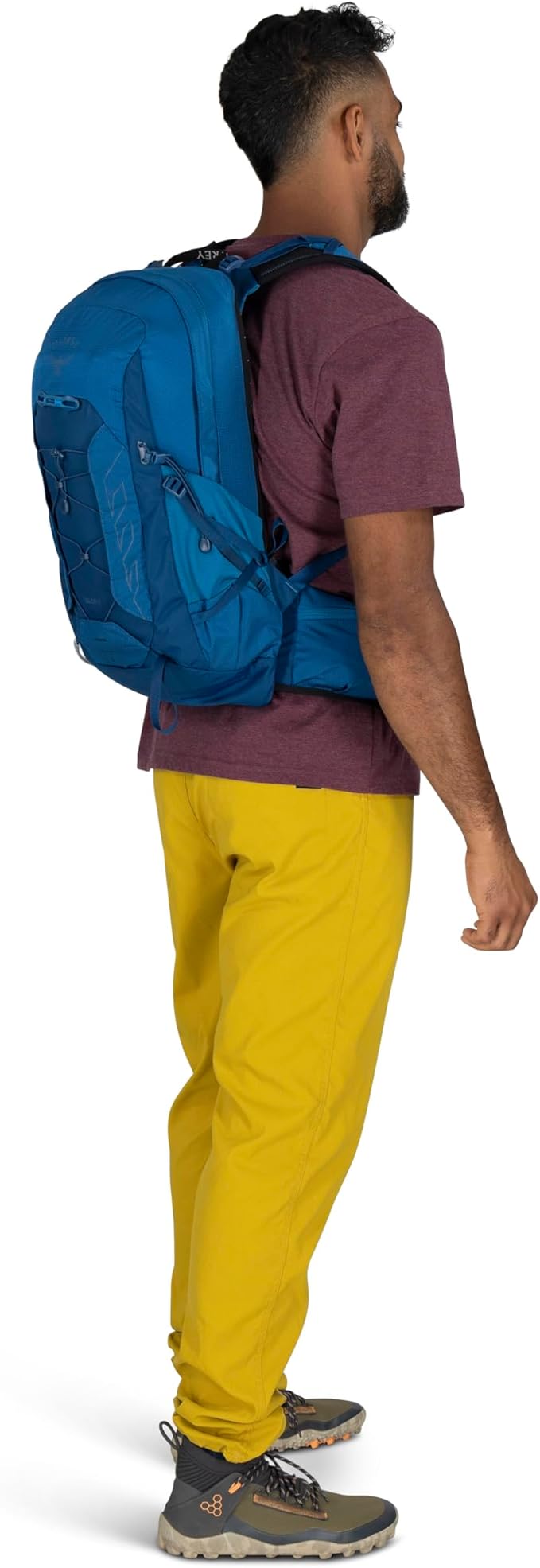 Osprey Talon 11L Men's Lightweight Hiking Backpack - Small Daypack for Travel & Camping, Scoria Blue/Night Shift