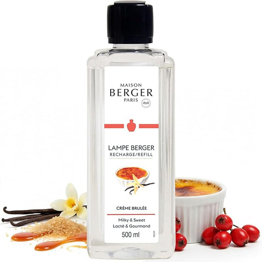 Creme Brulee | Lampe Berger Fragrance Refill by Maison Berger | for Home Fragrance Oil Diffuser | Purifying and perfuming Your Home | 16.9 Fluid Ounces - 500 milliliters | Made in France