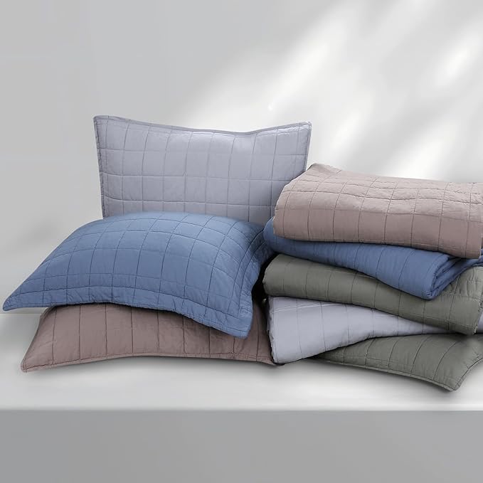 100% Cotton Quilt Sets Cal King Size - Soft Lightweight Quilt Bedding Set for Bedroom Decor-Bedspread in Geometric Pattern with 2 Pillow Shams for All Season, 110x120 inches