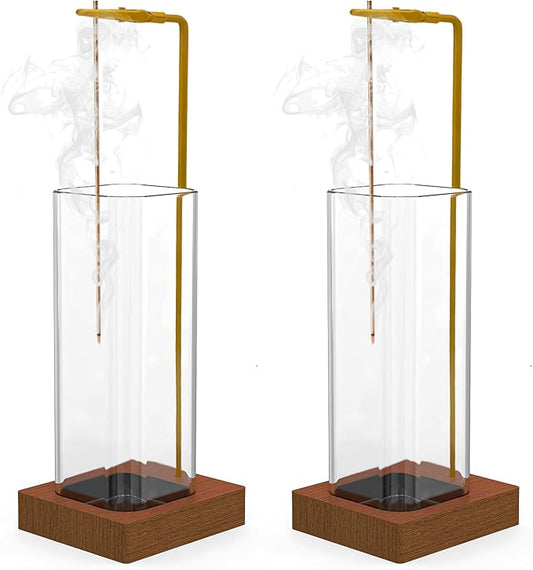 2 Pack Incense Holder, Incense Burner, Insence-Stick Holder Mess-Free Incense Burner Holder, Ideal for Meditation, Yoga, Relaxation, and Home Decor - Anti-Ash Flying