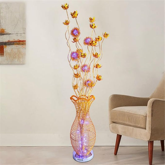 Nordic Modern Flower Floor Lamp Fashion Art Living Room Sofa Bedroom Wedding LED Originality Decorative Standing Light (Style 18)