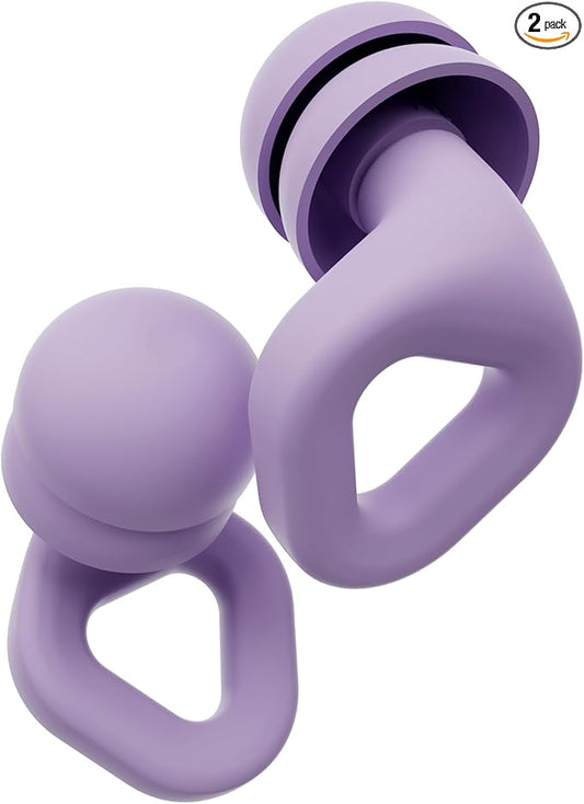 Zenz Unwind Pro Ear Plugs for Sleeping Noise Reduction – Soft Silicone Reusable Earplugs for Sleep, Focus & Work – 35dB Noise Reduction with Storage Case – XS/S/M/L Eartips (Nebula Purple, One Size)