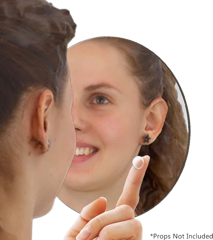 Marketing Holders Acrylic Mirror Round 11 Inch Circle Laser Cut Travel Makeup Home Decor Lucite Reflective Pieces for Arts and Crafts and DIY Projects
