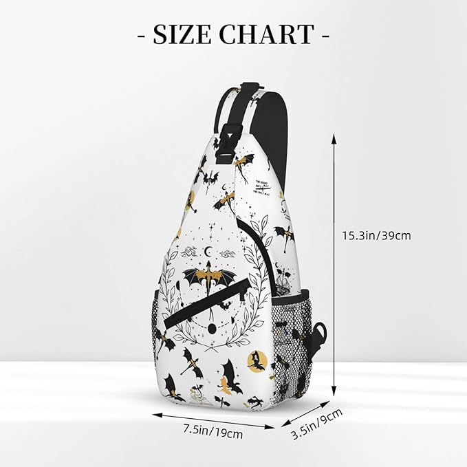 Fourth Dragon Wing Crossbody Bag Trendy Sling Bag Bakpack Casual Chest Bags Daypack For Hiking Walking Travel Running(2)