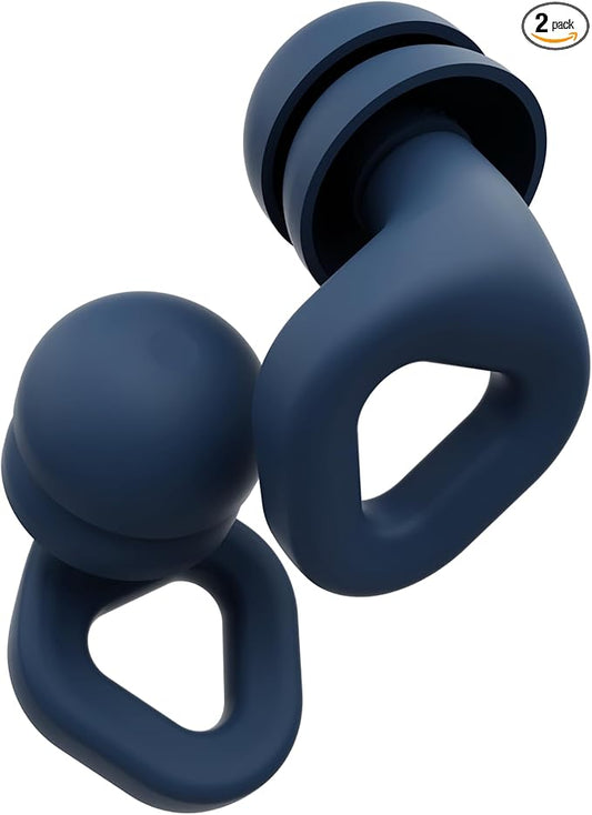 Zenz Unwind Pro Ear Plugs for Sleeping Noise Reduction – Soft Silicone Reusable Earplugs for Sleep, Focus & Work – 35dB Noise Reduction with Storage Case – XS/S/M/L Eartips (Lagoon Navy, One Size)