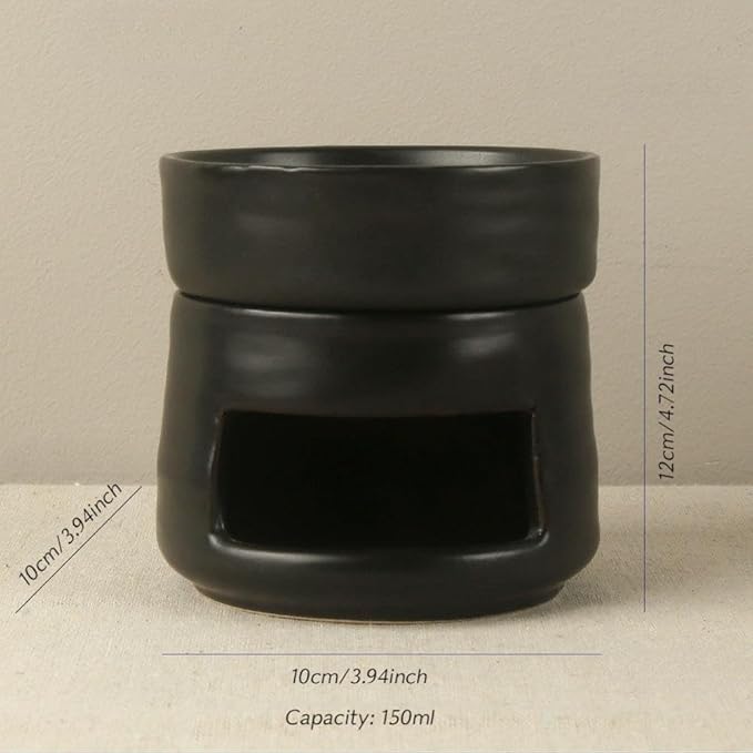 Ceramic Essential Oil Burner Tealight Candle Holder Decorative Aroma Diffuser Separable Yellow
