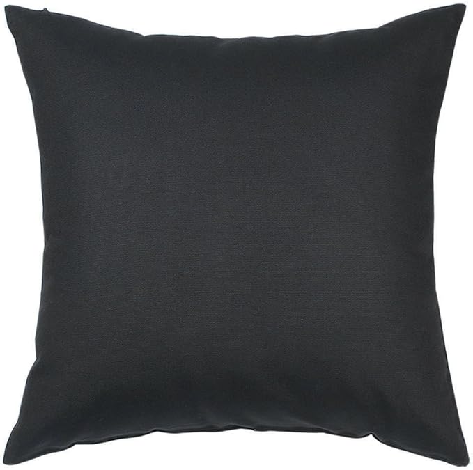 TangDepot Handmade Decorative Solid 100% Cotton Canvas Throw Pillow Covers/Pillow Shams, (28"x28", Charcoal Gray)