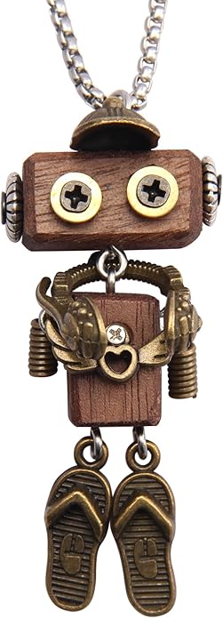 Leather Necklace for Women Boho Choker Necklace Long Cord Leather Pendant Bohemian Neckalce Vintage Alloy Pendant Leather Rope Necklace Wooden Necklaces for Women
