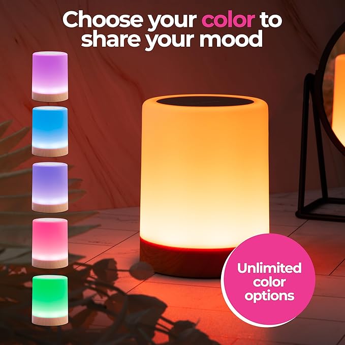LuvLink Friendship Lamp v2.0 - Long Distance WiFi Touch Lamps for Couples, Friends & Family | Stay Connected from Anywhere – Easy App Setup – No Subscription (Set of Two)