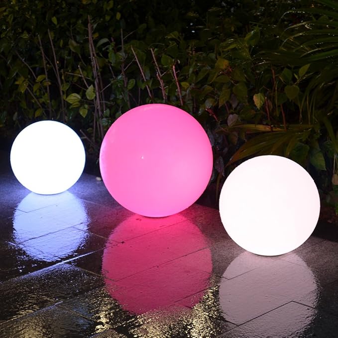 Modern Home LED Glowing Sphere w/Infrared Remote Control - Indoor/Outdoor Floating Light Ball (24 inch)