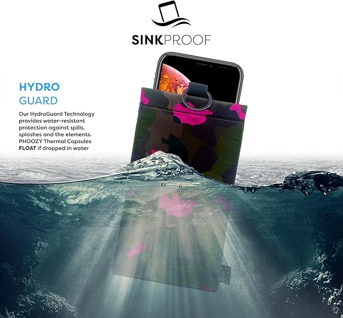 PHOOZY Apollo II Thermal Phone Case Cold Weather Insulated Pouch | Extends Battery Life 4X | NASA Tech Skiing Snowboard Accessories | Military Grade | Medium - Pink CAMO