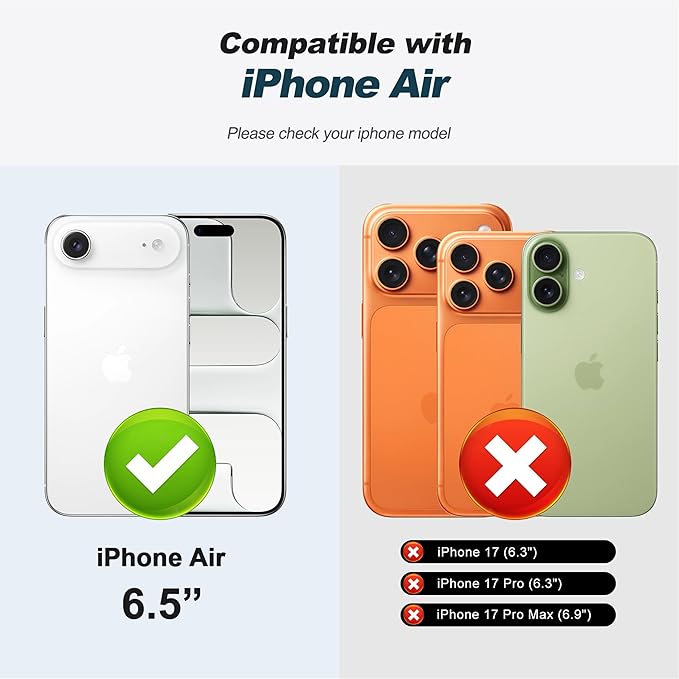 CIVICASE for iPhone Air Wallet Case with Stand,PU Leather Flip Credit Card Holder Slots (RFID Blocking),Compatible with Magsafe Magnetic Holder Phone Cover Women Men,Green
