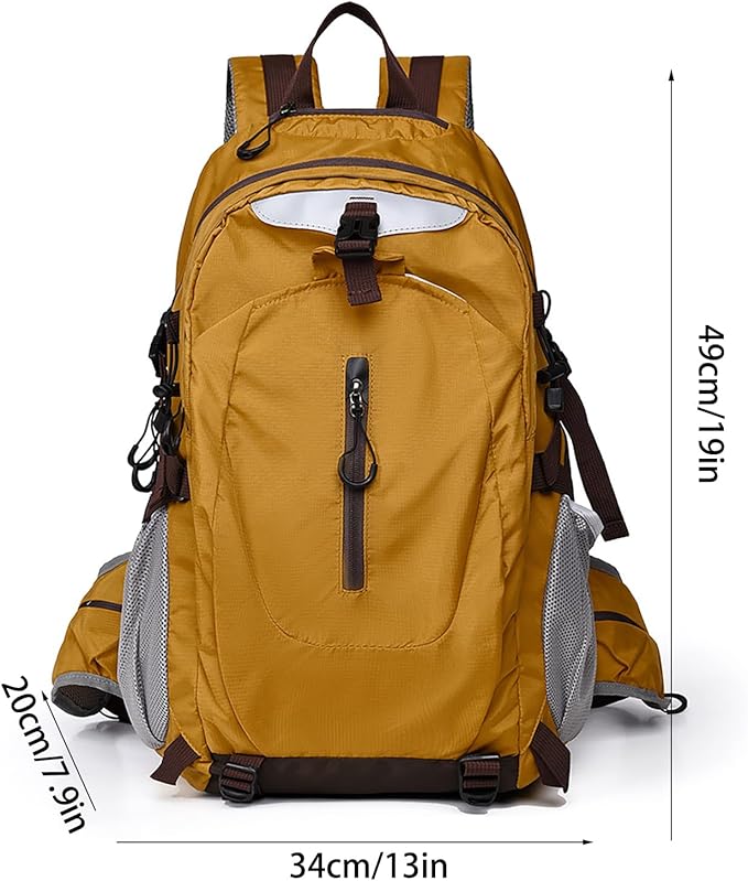 Hiking Backpack Daypack for Outdoor Travel, Lightweight Pack with Multiple Compartments, Unisex for Camping and Daily Use (Gray)