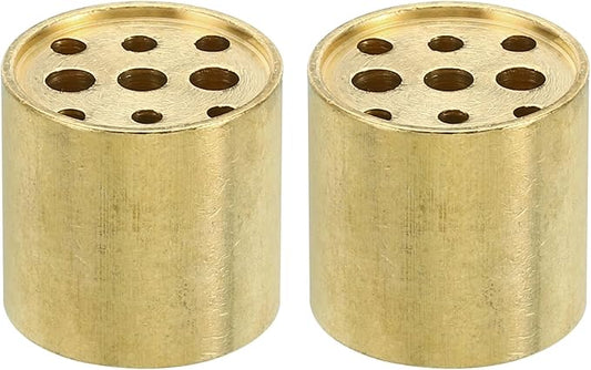 PATIKIL Incense Holder, 2 Pack Brass Incense Cone Burner Stick Holder with 9 Holes Incense Stand Base for Yoga Spa Room Home Office, 0.8" Dia. 0.8" Tall