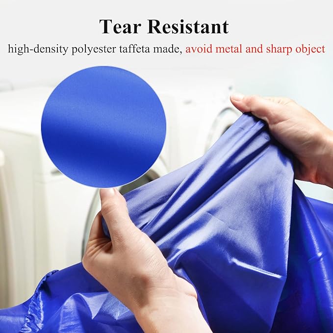 OTraki 2Pack Laundry Bag 28x45 inch Drawstring Laundry Basket Hamper Line Bag XXL Large Dirty Clothes Storage Travel Bag Machine Washable for Camp College Dorm, Blue&Black