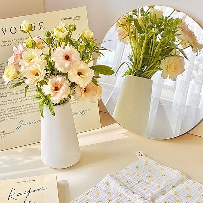 10 Pack Round Mirrors for Centerpieces, 6" Small Circle Mirror Centerpieces for Tables, Mirror Tiles for Wall Table Wedding Centerpieces Mirror Plates for Candle Wedding Decorations (6inch/15cm)