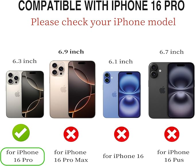 CIVICASE for iPhone 16 Pro Wallet Case,PU Leather Flip Case RFID Blocking Credit Card Holder Folio Magnetic Stand TPU Shockproof Cover Compatible with iPhone 16 Pro, Purple Blue