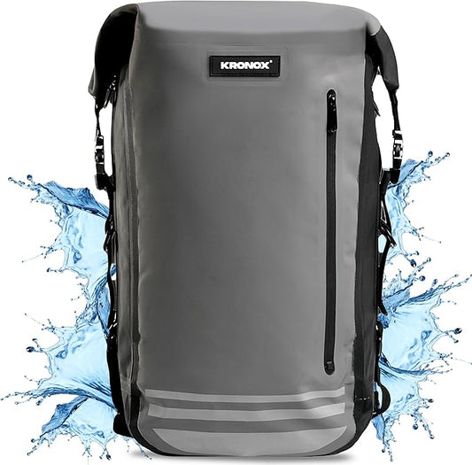KRONOX 30L Waterproof Backpack for Men – IPX7 Submersible Dry Bag, Lightweight & Durable for Travel, Motorcycle, Kayak