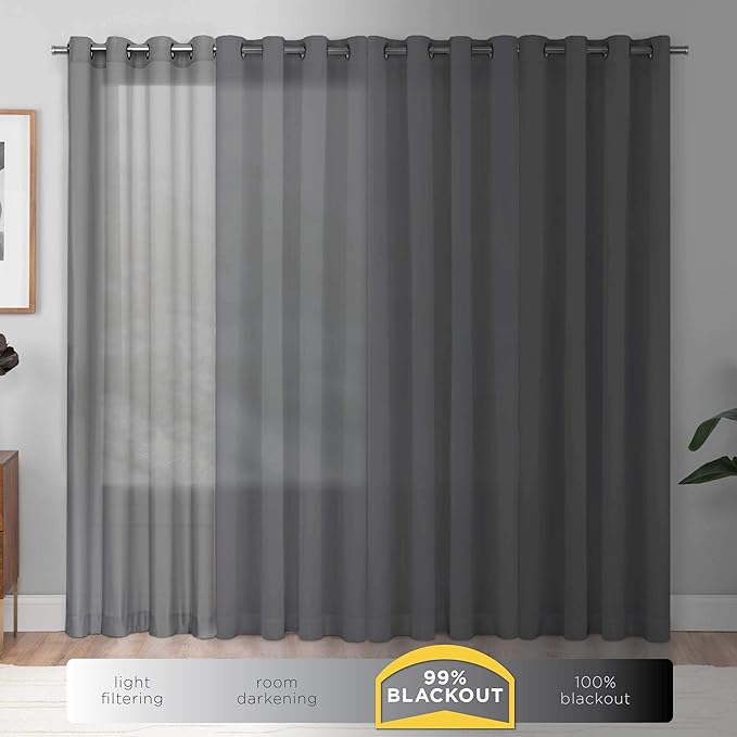 ECLIPSE Kendall Modern Blackout Thermal Rod Pocket Window Curtain for Bedroom or Living Room (1 Panel), 42 in x 84 in, Lemon